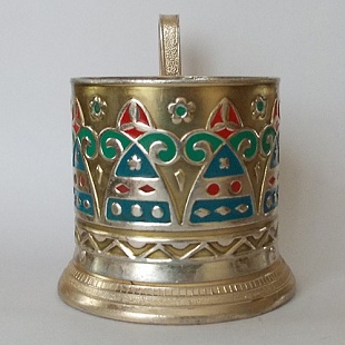 Подстаканник Хоровод (жёлтый фон) - Волгоградский сувенир